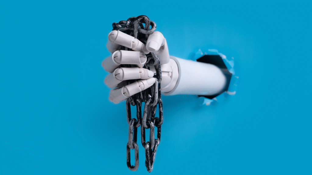 AI hand breaking through vulnerability management